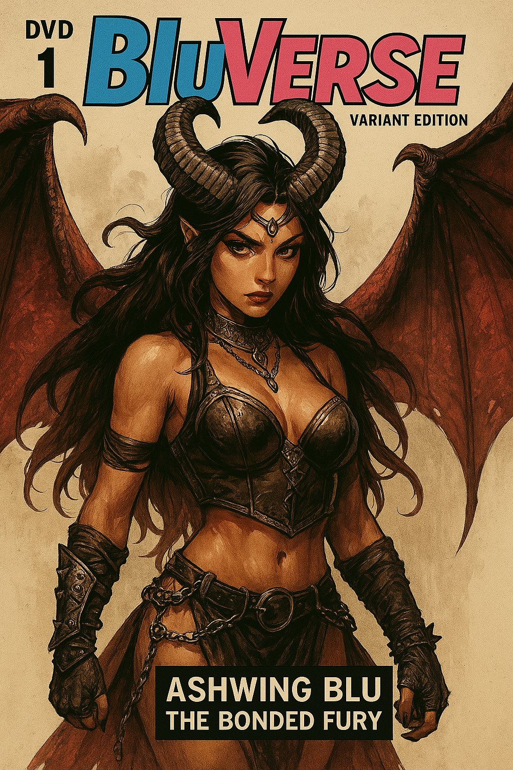 BluVerse DVD 1 variant edition cover — Ashwing Blu: The Bonded Fury
