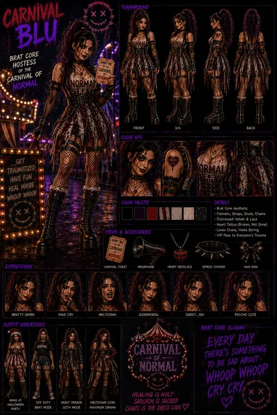 Carnival Blu 2026 harlequin hostess sheet