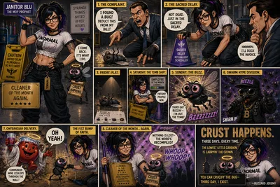 Janitor Blu mop prophet comic page 1