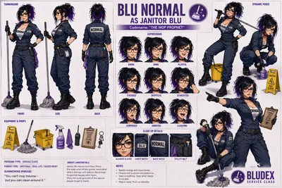 Janitor Blu mop prophet master sheet