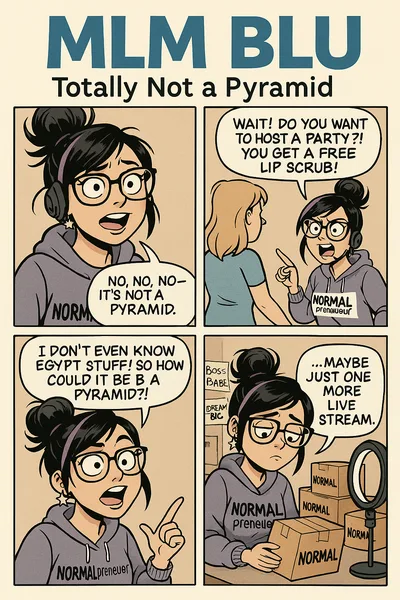 MLM Blu 2025 totally not a pyramid comic