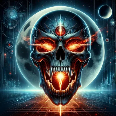 Relic 2023 fanged moon skull