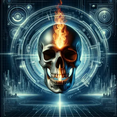 Relic 2023 flame skull ring