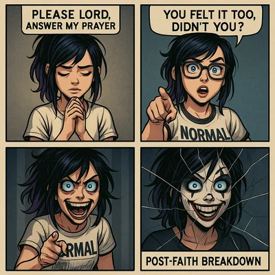 Sinister Clown Blu 2025 post faith breakdown comic