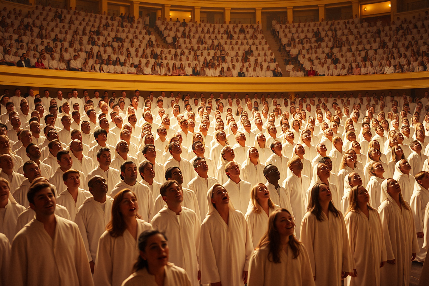 The singing — beautiful, harmonious, uniform